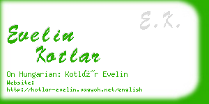 evelin kotlar business card